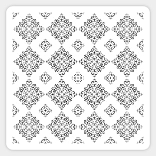 Geometric pattern black white Sticker